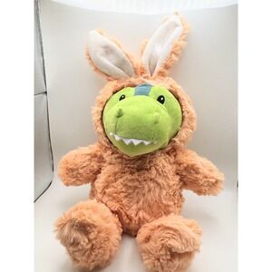 MTY International Green Dinosaur Orange Bunny Suit Plush Easter Stuffed Animal